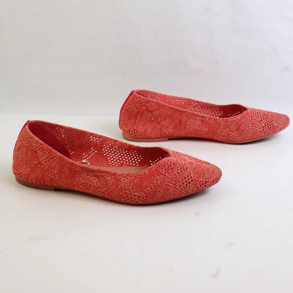 Skechers Hot Pink/Coral/Peach Cleo Knitty City Ballet Flat Women's Size 9