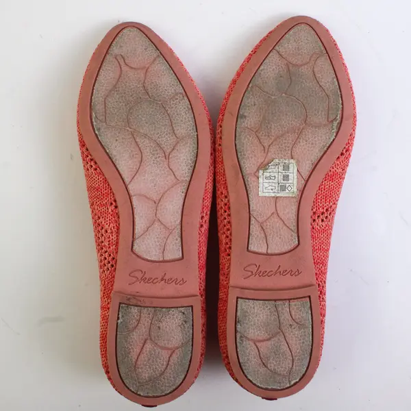 Skechers Hot Pink/Coral/Peach Cleo Knitty City Ballet Flat Women's Size 9