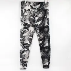 Zone Pro Gray Paint Swirl Print Activewear Leggings Women's Size XL