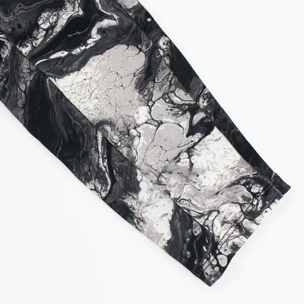 Zone Pro Gray Paint Swirl Print Activewear Leggings Women's Size XL