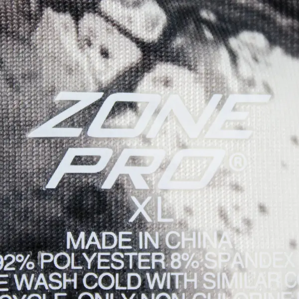 Zone Pro Gray Paint Swirl Print Activewear Leggings Women's Size XL