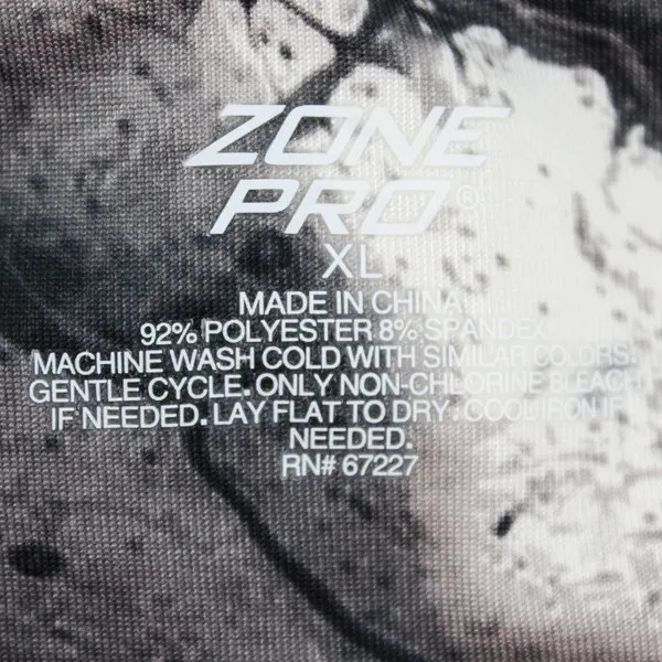 Zone Pro Gray Paint Swirl Print Activewear Leggings Women's Size XL