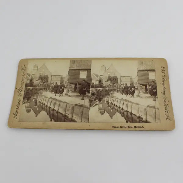 Canal Rotterdam Holland Photo Stereoview American Stereoscopic Co