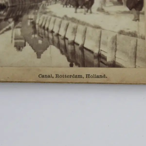Canal Rotterdam Holland Photo Stereoview American Stereoscopic Co