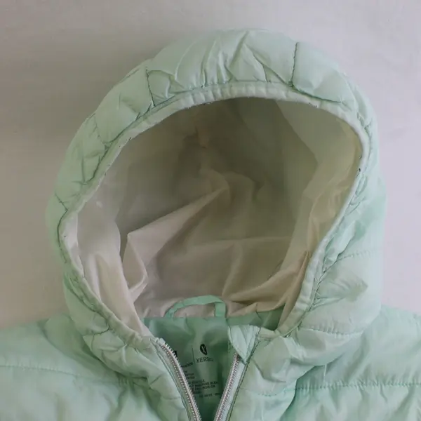 Xersion Youth Girls XL (16) Mint Colored Full Zip Hooded Puffer Jacket