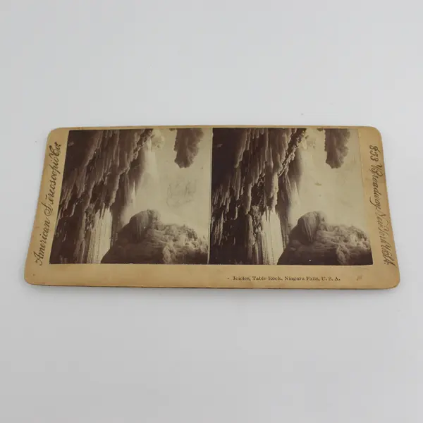 Icicles Table Rock Niagara Falls USA Photo Stereoview American Stereoscopic Co
