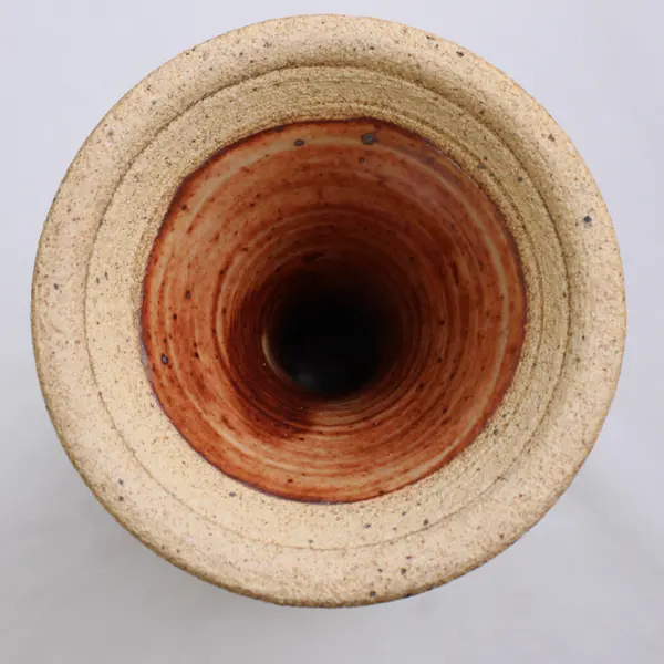 Brown Pottery Goblet Glazed Stoneware 8 Tall