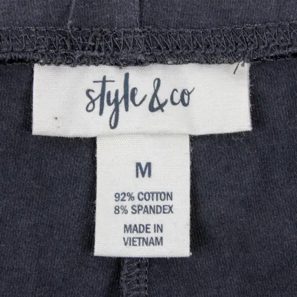 Style & Co Dark Gray Cotton Leggings Women's Size Medium