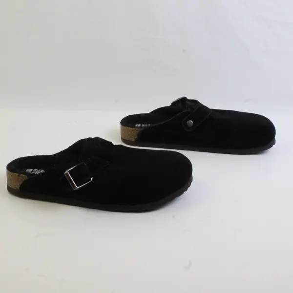 White Mountain Footbeds Solid Black Color Slip On Clog About Women's Size 6