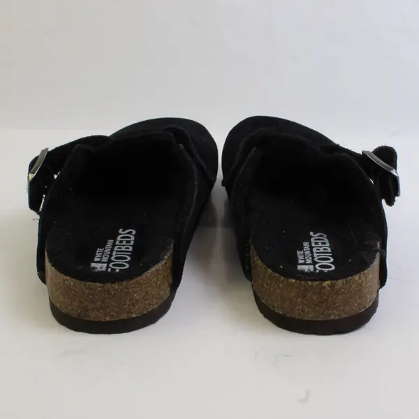 White Mountain Footbeds Solid Black Color Slip On Clog About Women's Size 6