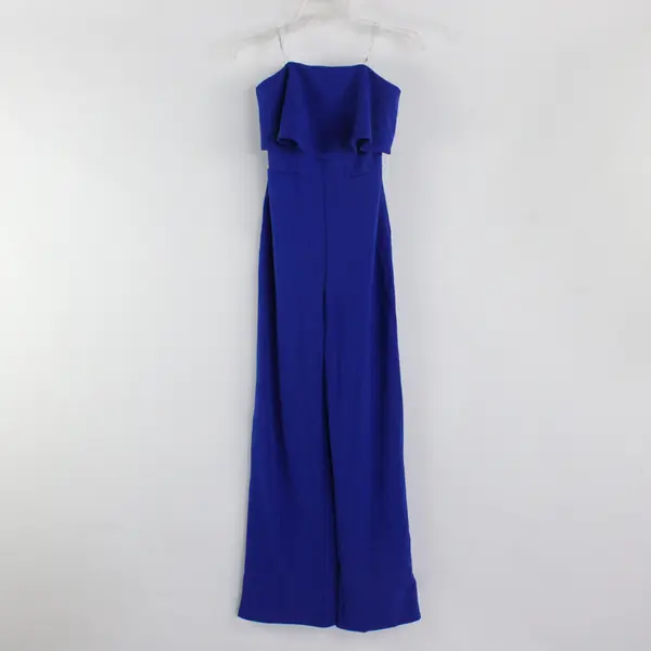Crystal Sky Women’s XS Royal Blue Draped Chest Strapless Jumpsuit