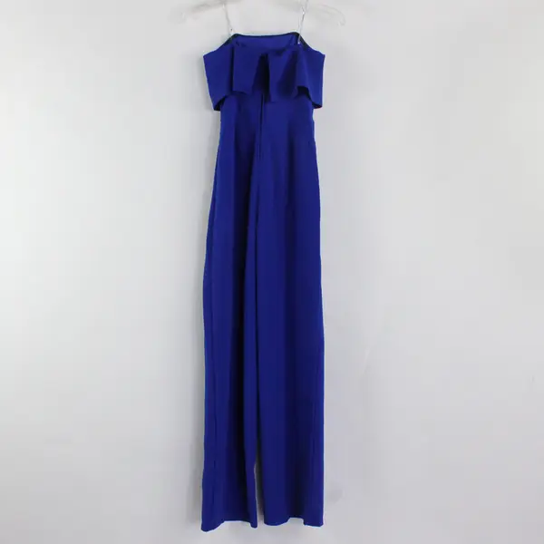 Crystal Sky Women’s XS Royal Blue Draped Chest Strapless Jumpsuit