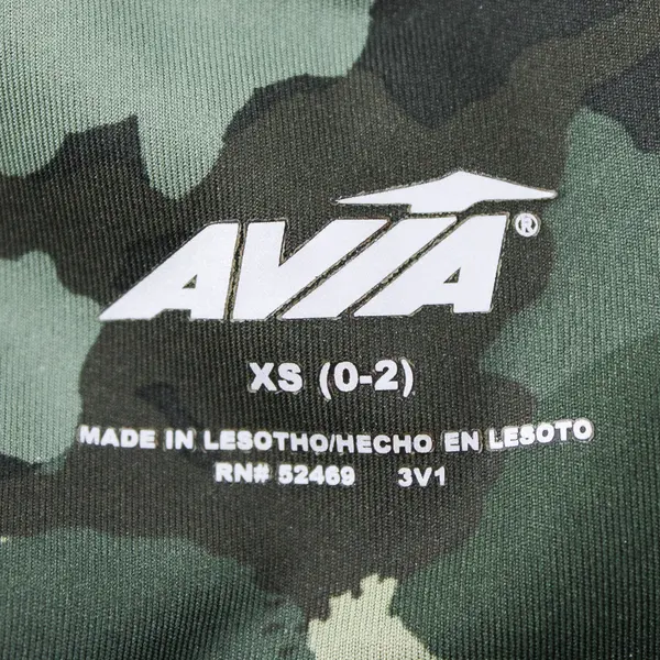 Avia Green Camo Print Activewear Leggings Women's Size XS 0-2