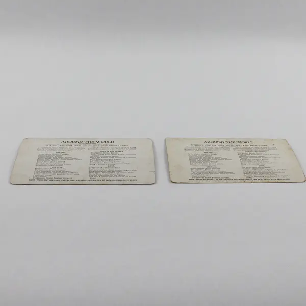 Set Of 2 Norway Color Litho Stereoview Quaker Oats 1906