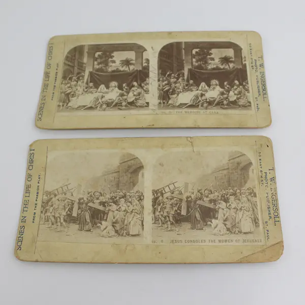 Lot Of 5 Scenes In The Life Of Christ Photo Stereoviews TW Ingersoll 