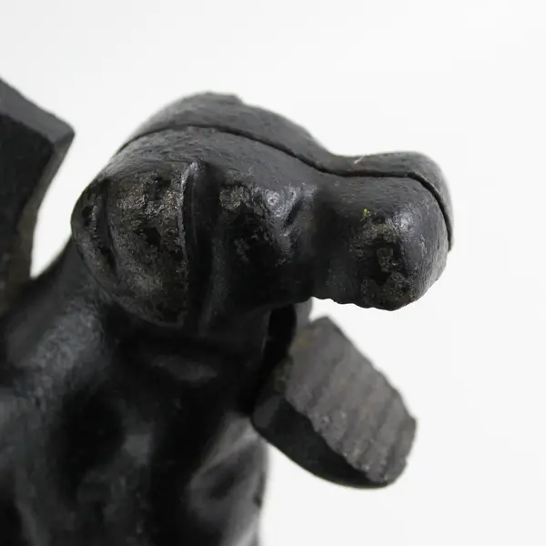 Vintage Black Cast Iron Dog Nut Cracker