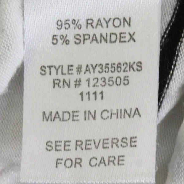 Heart & Hips Youth Girls M (10/12) B&W/Orange Striped Short Sleeve Shirt