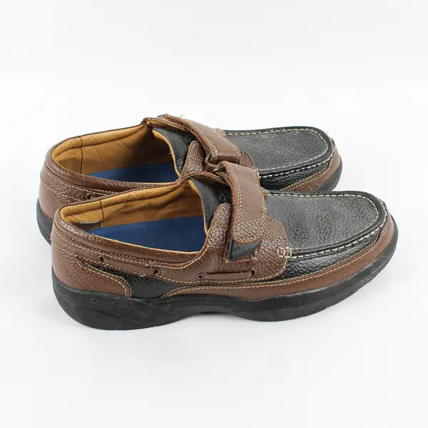 Dr. Comfort Brown/Black Comfort Control Mike Casual Boat Shoes Men's Size 12M