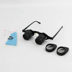 Sportere Hands-Free Binocular Glasses for Fishing, Bird  Black 2.5X Coated