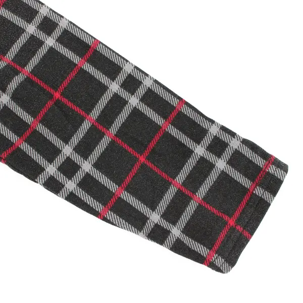 French Laundry Black Gray and Pink Plaid Leggings Women's Small