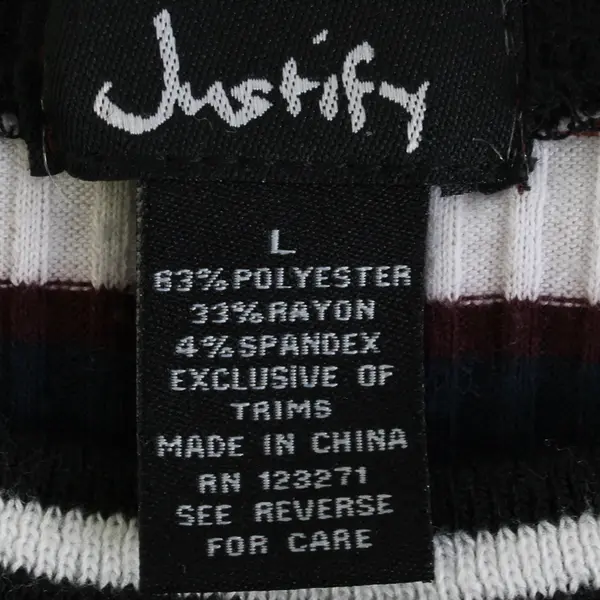 Justify Juniors L Multicolor Short Sleeve Ribbed Stretch Midi Dress