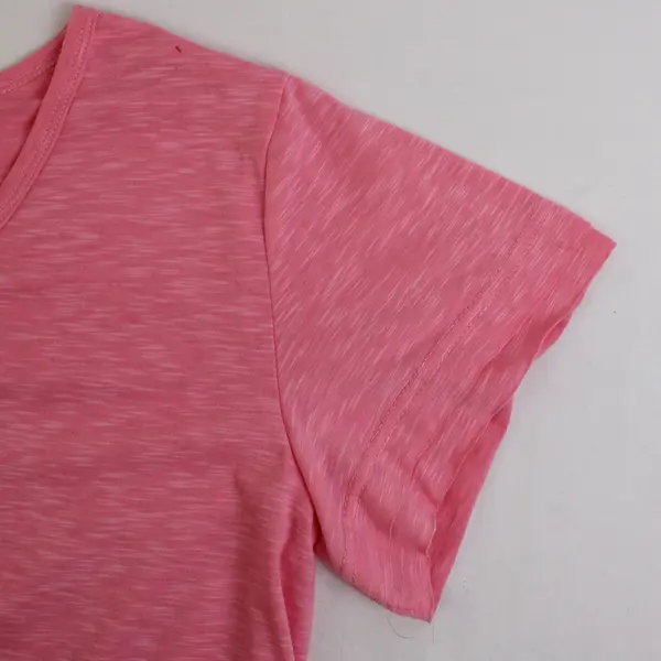 Lilicloth Patriotic Constitution Pink V-Neck T-Shirt Women's XL