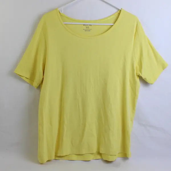 White Stag Yellow Boat Neck Short-Sleeved T-Shirt Women's XL 16-18