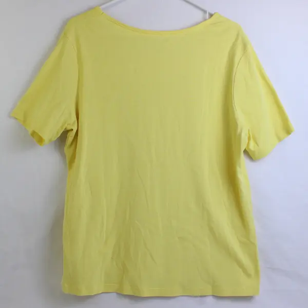 White Stag Yellow Boat Neck Short-Sleeved T-Shirt Women's XL 16-18