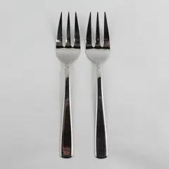 Lot Of 2 Cambridge Silver Unknown Pattern 18/10 SS Cold Meat Serving Forks 8.5"