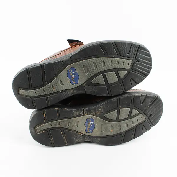 Dr. Comfort Brown/Black Comfort Control Mike Casual Boat Shoes Men's Size 11W