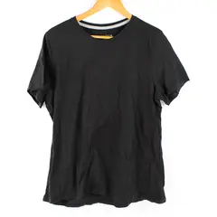  Time And Tru Solid Black Short-Sleeved T-Shirt Women's XL