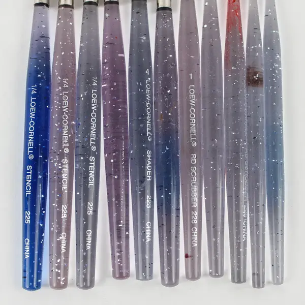 Lot of 11 Loew-Cornell Synthetic Paint Brushes, 3 used 