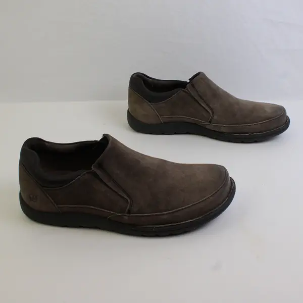 Born Solid Taupe Brown Color Leather Nigel Slip On Shoes Men's Size 9M