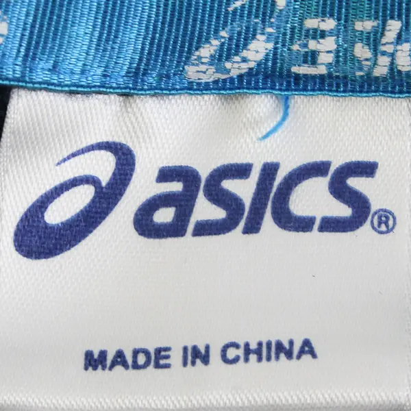 ASICS Youth L (14/16) Blue w/Green Trim Long Sleeve Full Zip Hoodie Jacket