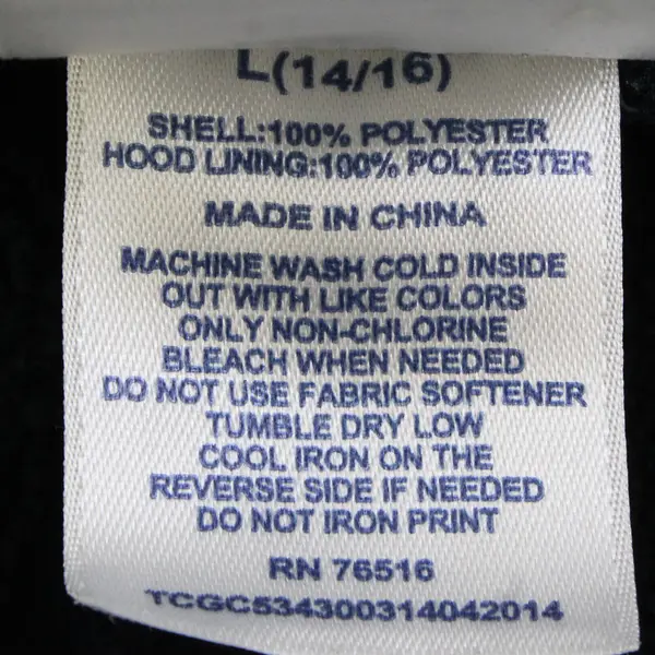 ASICS Youth L (14/16) Blue w/Green Trim Long Sleeve Full Zip Hoodie Jacket