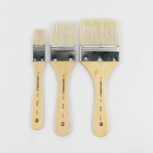 Lot of 3 Loew-Cornell All Purpose Bristle Paint Brushes #1171