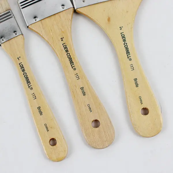 Lot of 3 Loew-Cornell All Purpose Bristle Paint Brushes #1171