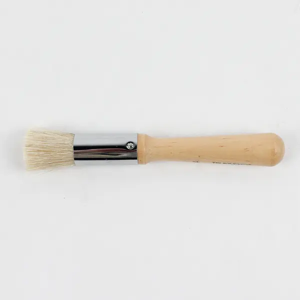 Circular TSUKINEKO Bristle Paint Brush #4 size , Wooden Handle 