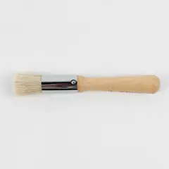 Circular TSUKINEKO Bristle Paint Brush #4 size , Wooden Handle 
