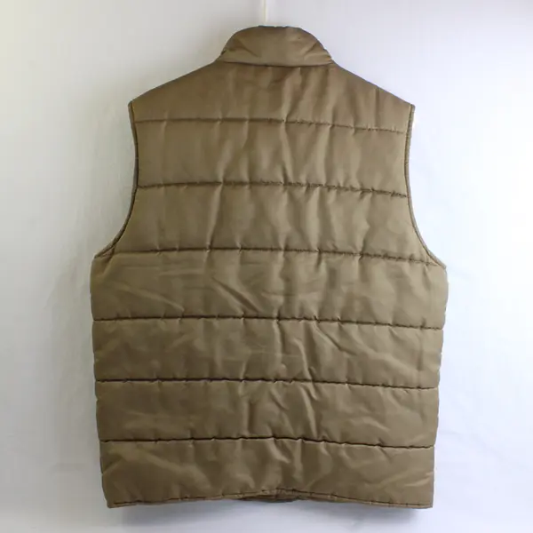 Original Weatherproof Vintage Men's M Brown Snap Button Up Puffer Vest