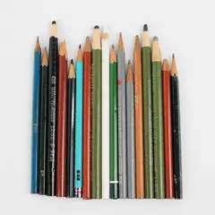 Lot of 17 Drawing Pencils, Assorted Colors and Sizes 