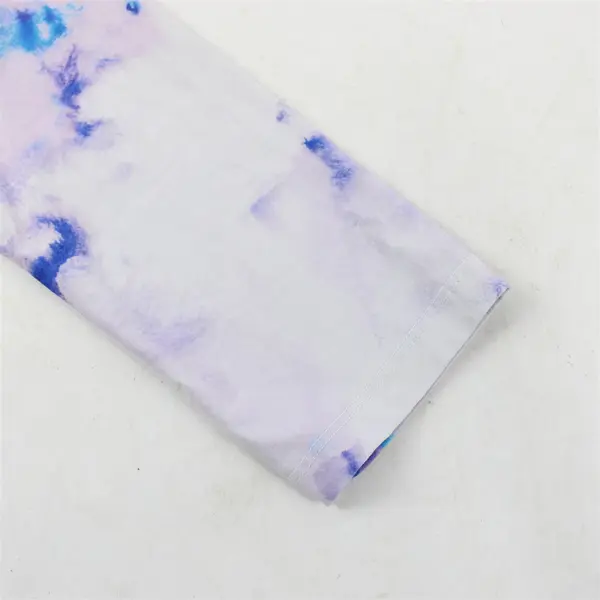 Gold Medal International Purple and Blue Watercolor Print Leggings Women's Large