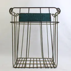Vintage Metal Wire Egg Crate Olson Bros California