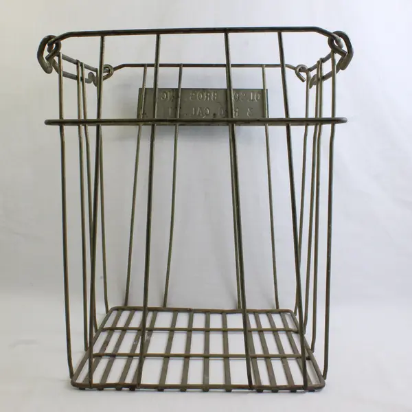 Vintage Metal Wire Egg Crate Olson Bros California