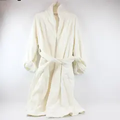 Frette White Terrycloth Cotton Bathrobe Adult Size Small