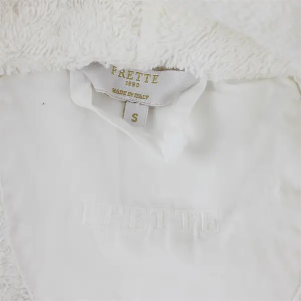 Frette White Terrycloth Cotton Bathrobe Adult Size Small
