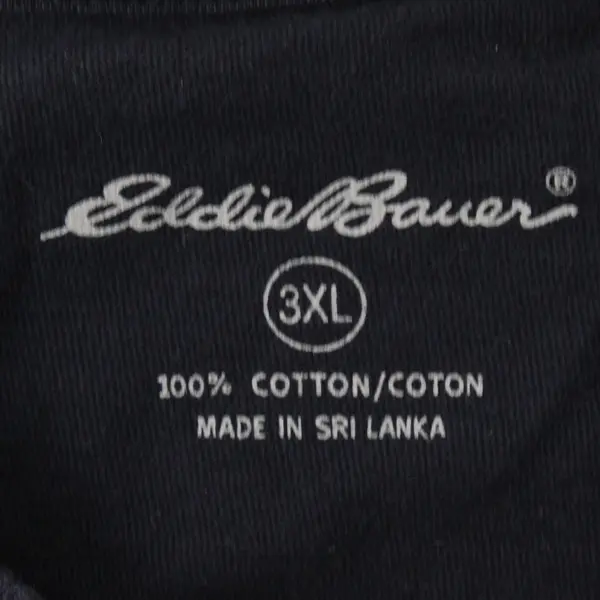 Eddie Bauer Men's 3XL Dark Blue 100% Cotton Long Sleeve Crewneck T-Shirt