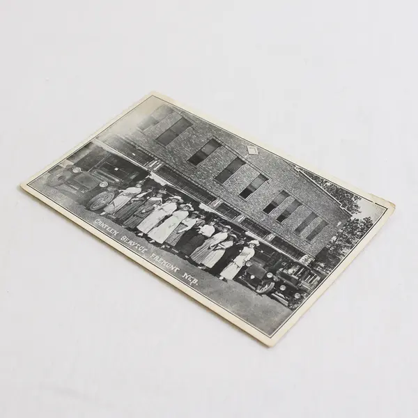 Canteen Service Fremont Nebraska Postcard WWI Electric Cars