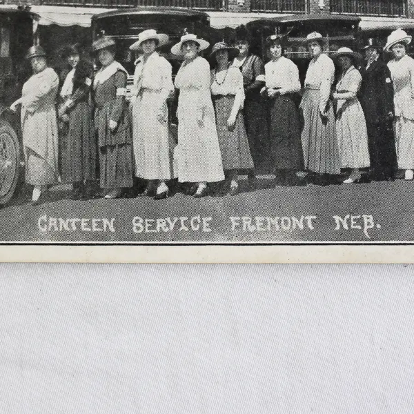 Canteen Service Fremont Nebraska Postcard WWI Electric Cars