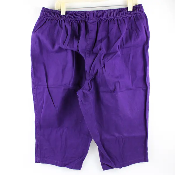 Woman Within Women's Plus 20W Petite Purple Denim Elastic Pull On Capris